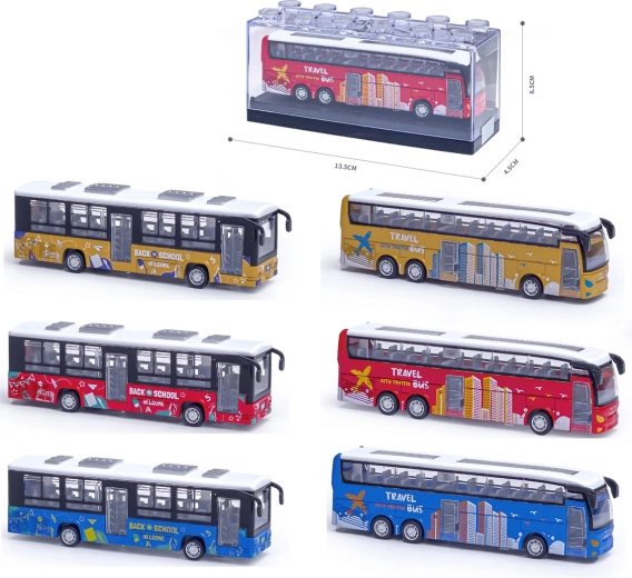 Kovový model školského autobusu 1:64 s otváracími dverami