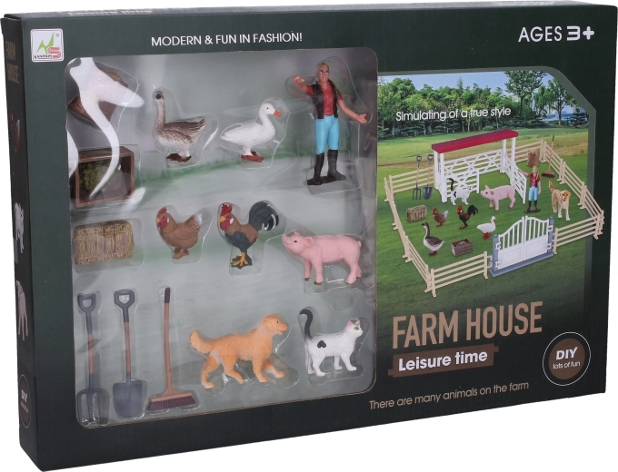 Farmársky set s figúrkou 8 cm