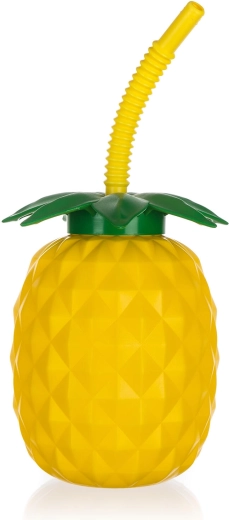 Fľaša so slamkou Pineapple 880 ml plastová