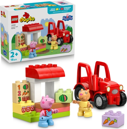 LEGO DUPLO PEPPA PIG traktor a trh (10468)