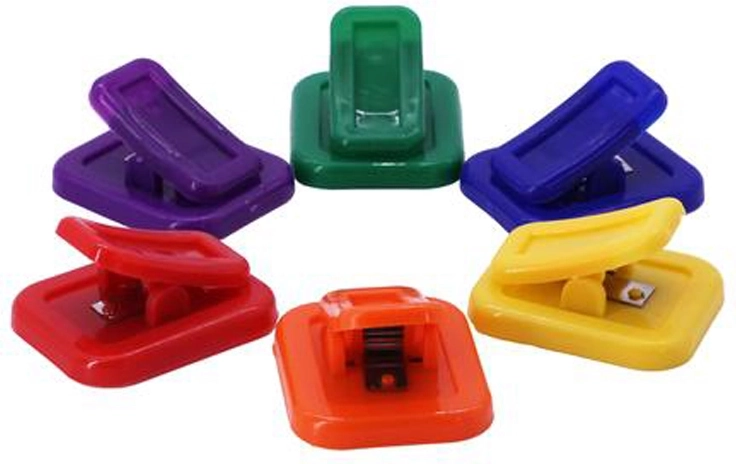 Magnetické klipy na poznámky Toro, sada 6 ks, mix farieb