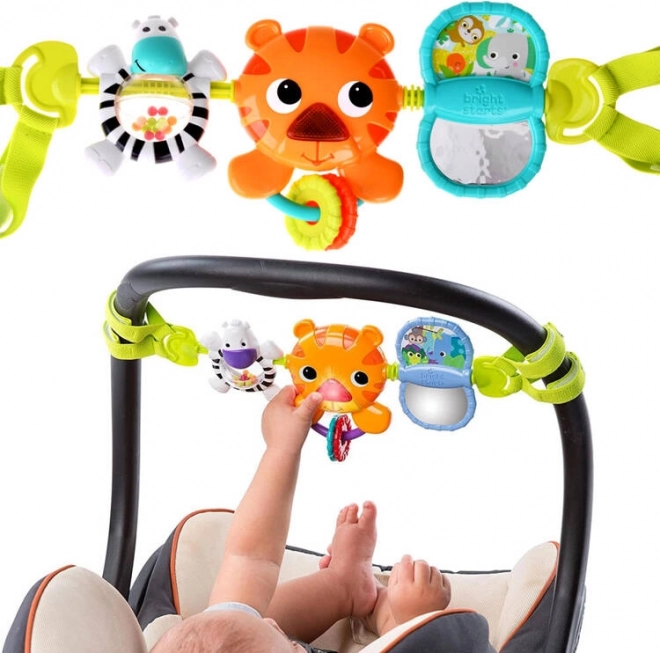 Závesná hračka na kočík a autosedačku so zvukmi a zrkadlom