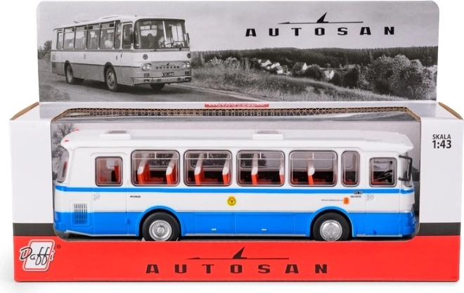 Zberateľský model autobusu Autosan H9-20 PKS v modrom vyhotovení