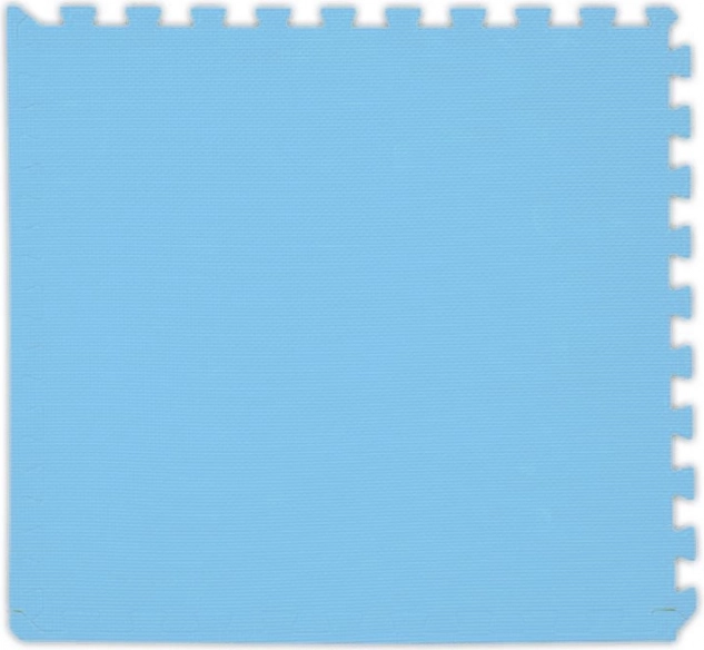 Detský penový koberec svetlomodrý s okrajmi