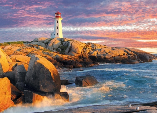 Puzzle EUROGRAPHICS Peggy's Cove Lighthouse, Nové Škótsko – 1000 dielikov
