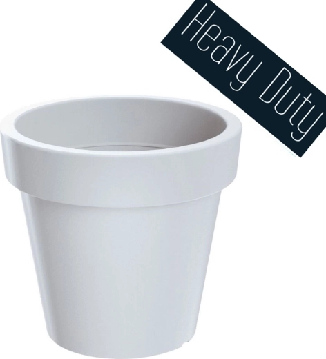 Kvetináč Lexo Round 100 cm – biely plastový záhradný a interiérový obal