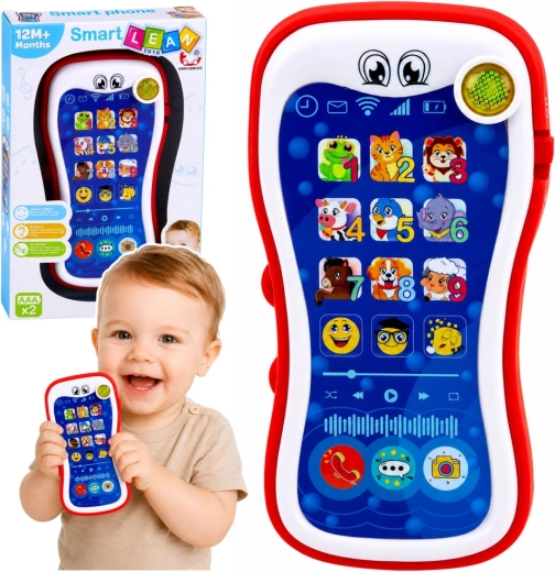 Smart Lean Toys Smart Phone interaktívny vzdelávací telefón pre batoľatá so zvukmi a svetlom