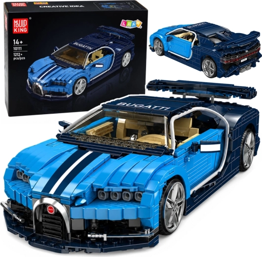 Konštrukčná stavebnica športové auto Bugatti modré (1212 dielikov)