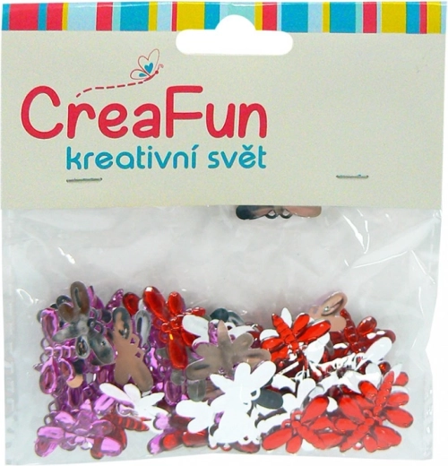 Dekoratívne diamanty Vážka 12 × 20 mm, sada 8 ks