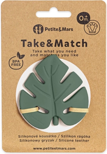 Silikónové hryzadlo PETITE & MARS Take & Match Misty Green