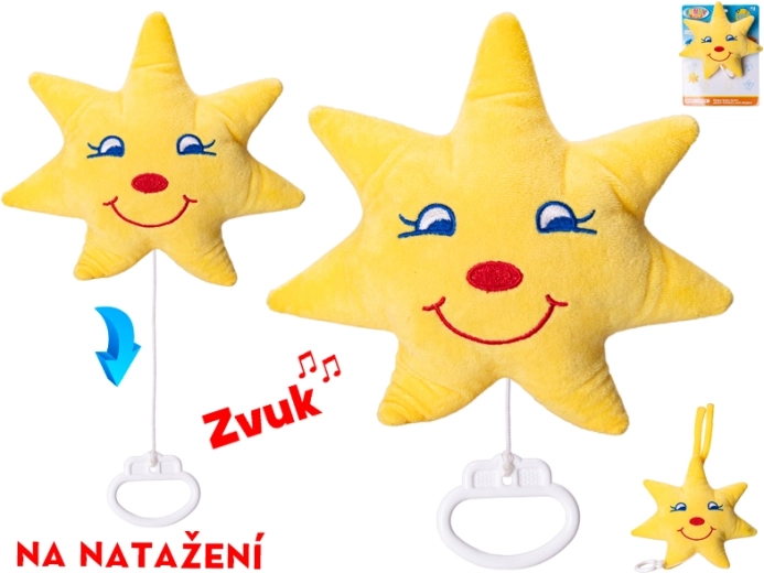 Plyšová hviezdička s naťahovacím hracím strojčekom, 20 cm