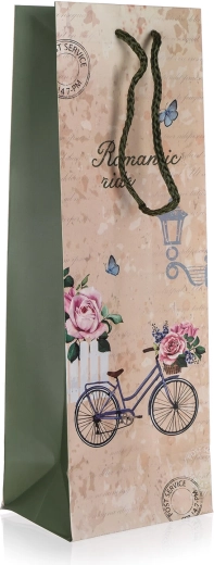 Darčeková taška na fľašu Romantic Ride 12 × 35 × 9 cm