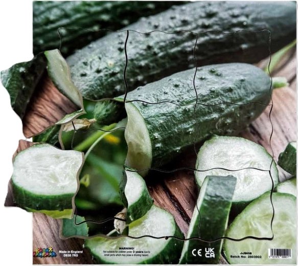 Just Jigsaws uhorka a jej vegetatívne rastové fázy – drevené vrstvené puzzle 19 dielikov