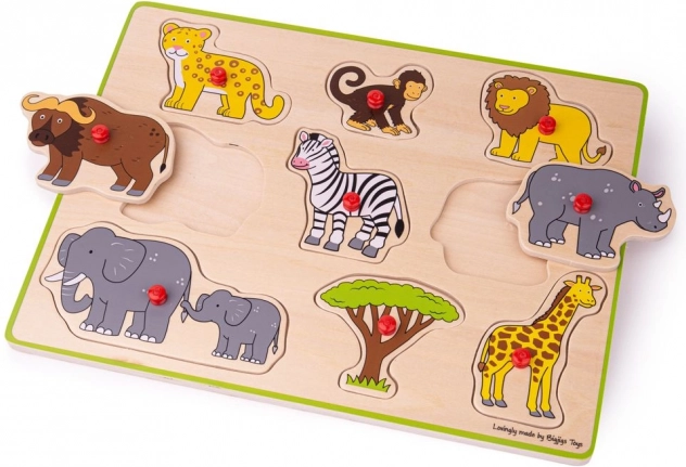 Vkladacie puzzle Safari