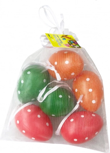 Plastové farebné dekoračné vajíčko 4x6 cm