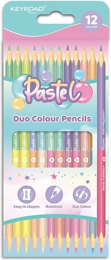 Pastelky Keyroad Duo Pastel trojhranné 12 ks