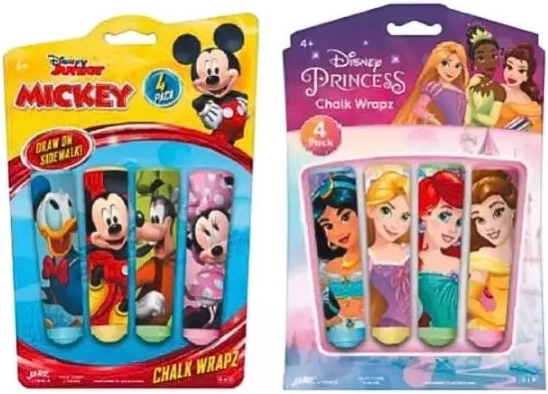 Chodníková krieda John Disney, 4 farby, mix motívov - 1 kus
