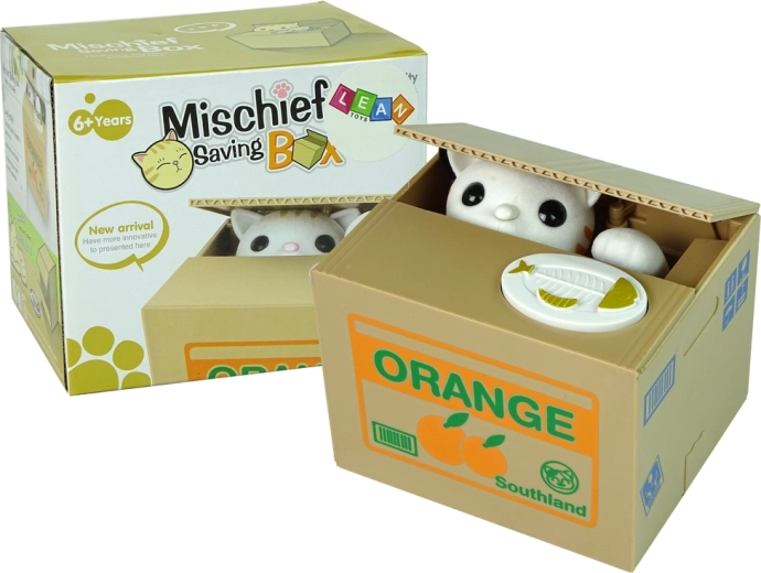 Box na peniaze Mačka sa učí šetriť Orange