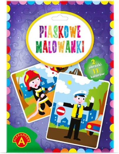Pieskové maľovanie Policajt a hasič – kreatívna sada ALEXANDER