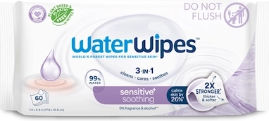 Vlhčené obrúsky WATERWIPES Soothing Clean 3v1, 60 ks