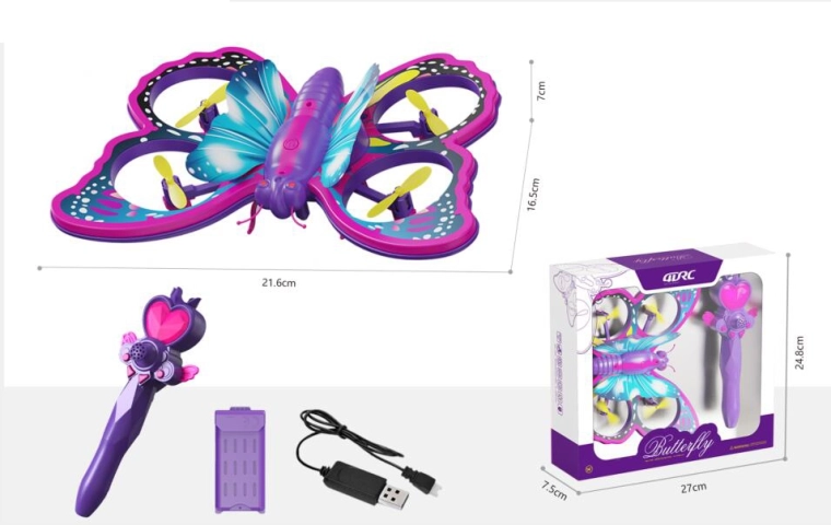 Dron motýľ ovládaný čarovnou paličkou