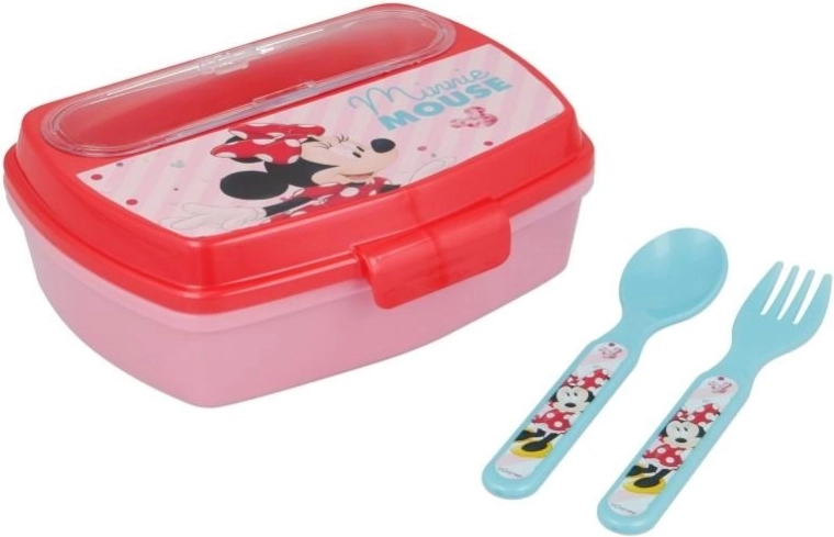 Box na desiatu s príborom Minnie