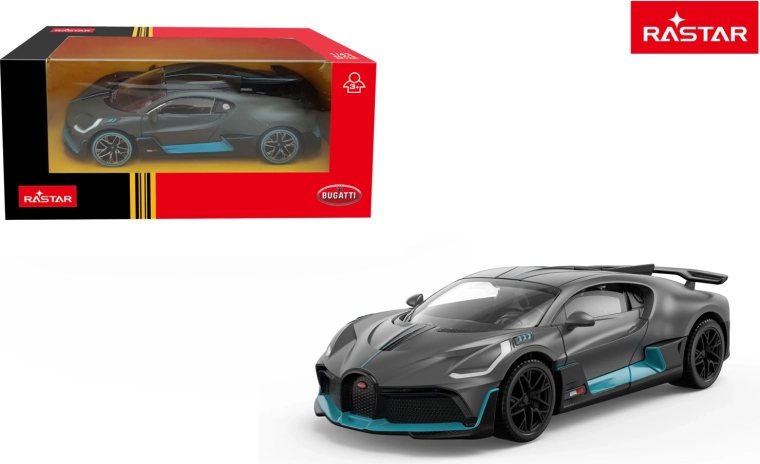 Kovové autíčko Bugatti Divo 1:43 sivé Rastar - 1 kus