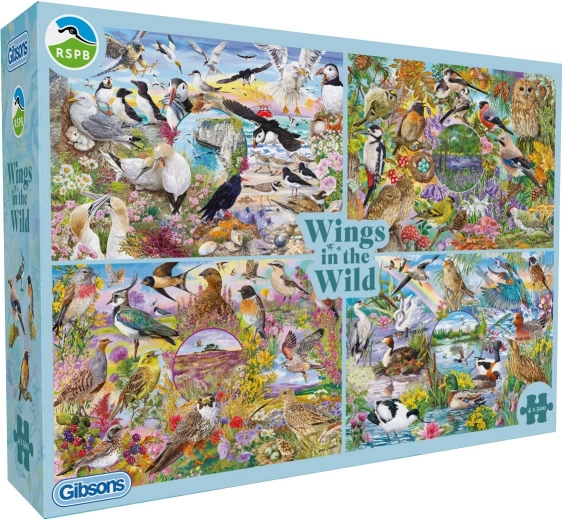 Gibsons RSPB puzzle Krídla v divočine 4×500 dielikov