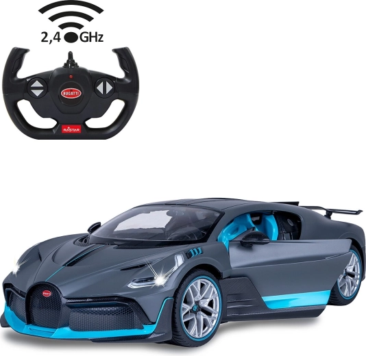 Jamara Bugatti Divo RC auto 1:14 sivé 2,4 GHz s ručne otvárateľnými dverami