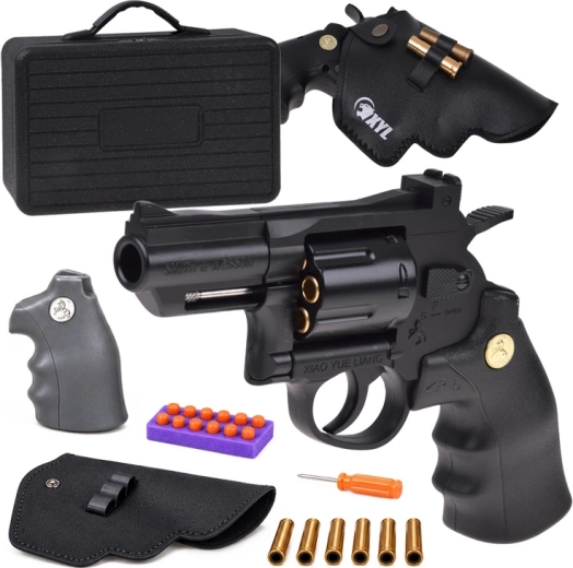 Detský revolver s vymeniteľnými dielmi v kufríku