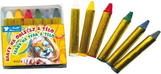 Farby na tvár a telo – sada 6 kusov