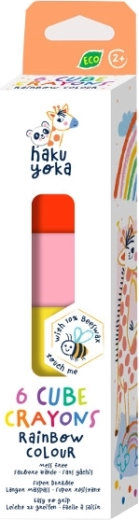 Voskové pastelky kocky Dúha 6 ks