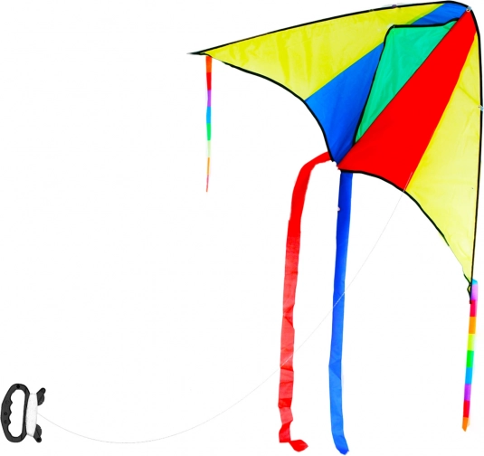 Farebný lietajúci šarkan 110 × 63 cm s držadlom