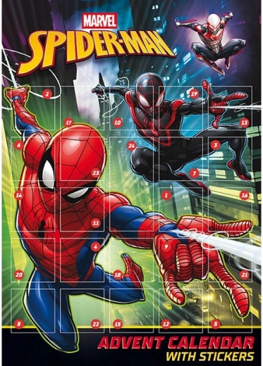 Adventný kalendár so samolepkami Spider-Man