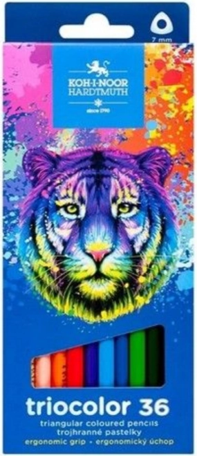 Trojhranné pastelky Triocolor 36 ks od KOH-I-NOOR - tiger