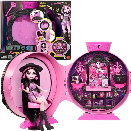 Monster High Potion Reveal bábika Draculaura – izba elixírov s doplnkami - 1 kus
