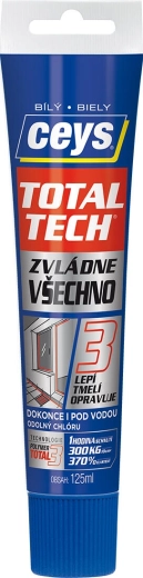 Univerzálne lepidlo a tmel CEYS TOTAL TECH EXPRESS, biely, 125 ml