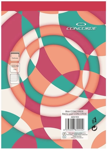 Blok CONCORDE A5 linajkovaný 8 mm, 50 listov