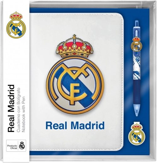 Súprava zápisník s 10‑farebným perom REAL MADRID
