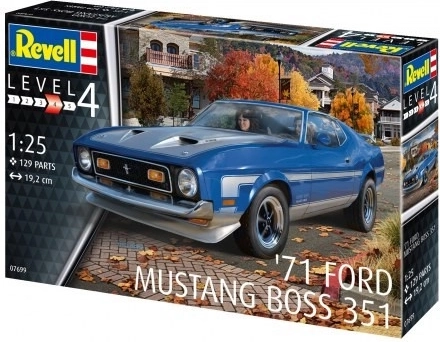 Plastový model auta 71 Ford Mustang Boss 351 1/25