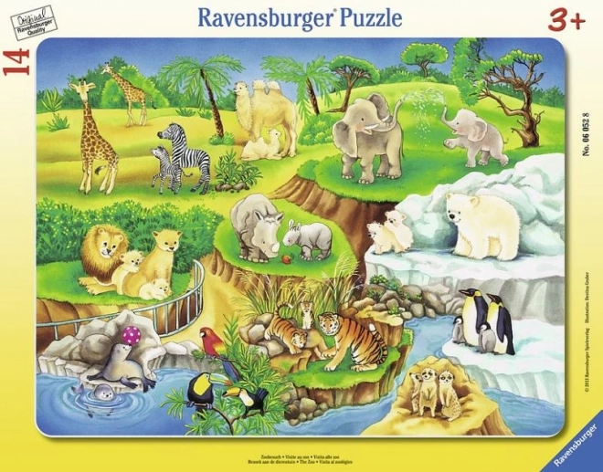 Puzzle 14 dielikov Návšteva v zoo