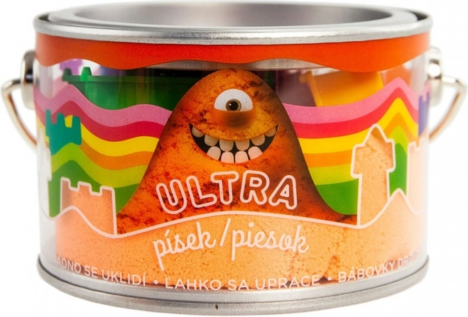 Kinetický piesok oranžový 200 g s formičkami