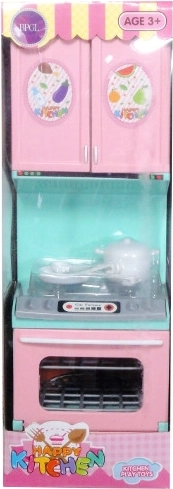 Detská kuchynka s rúrou a doplnkami, pastelové farby