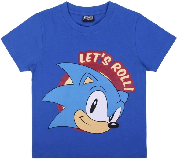Modré bavlnené tričko Sonic
