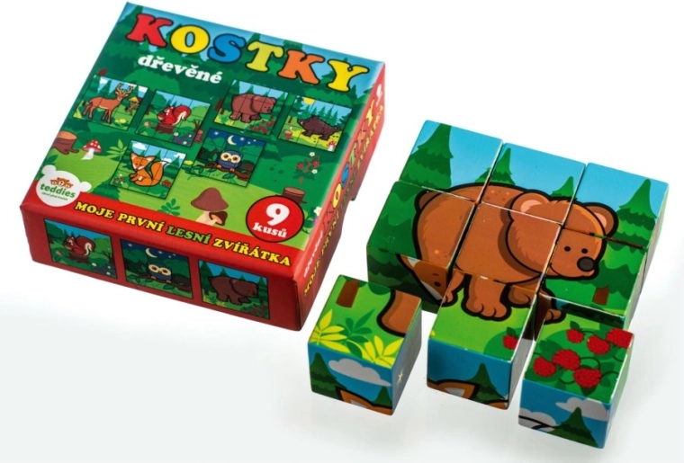 Kocky Kubus Moje Prvé Zvieratká Drevo