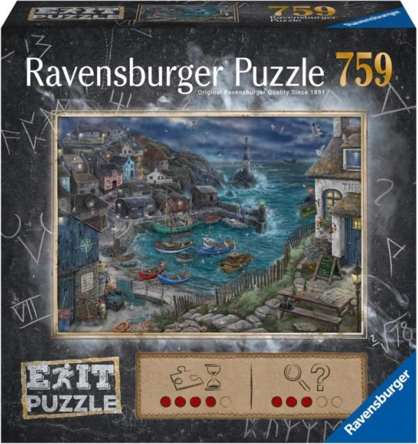 Únikové puzzle RAVENSBURGER – rybárska dedina, 759 dielikov