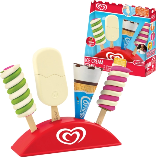 Casdon Algida sada hracích zmrzlín so stojanom (Twister, Cornetto a Magnum)