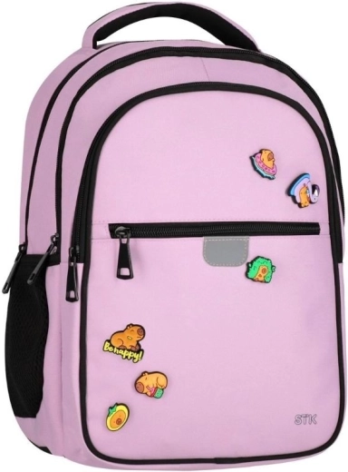 Ružový školský batoh kapybara 24 l