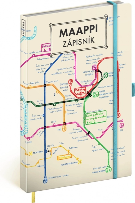 Notes Maappi, linajkovaný, 13 × 21 cm