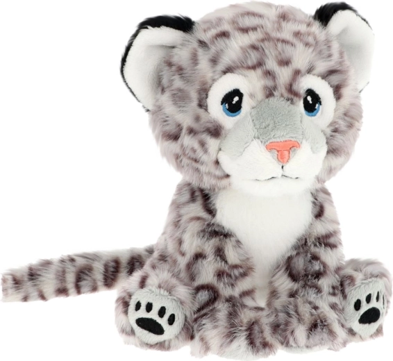 Keel Toys Keeleco snežný leopard – ekoplyšák 14 cm